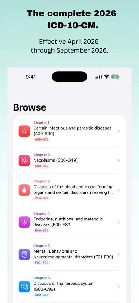 ICD-10 2026 screenshot